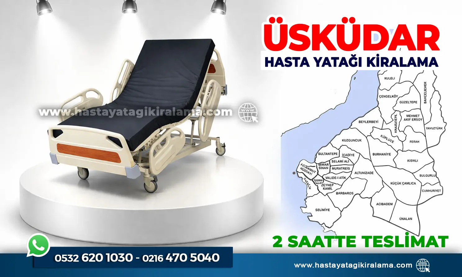 HASTA YATAĞI KİRALAMA ÜSKÜDAR | Aynı Gün Teslimat & Kurulum