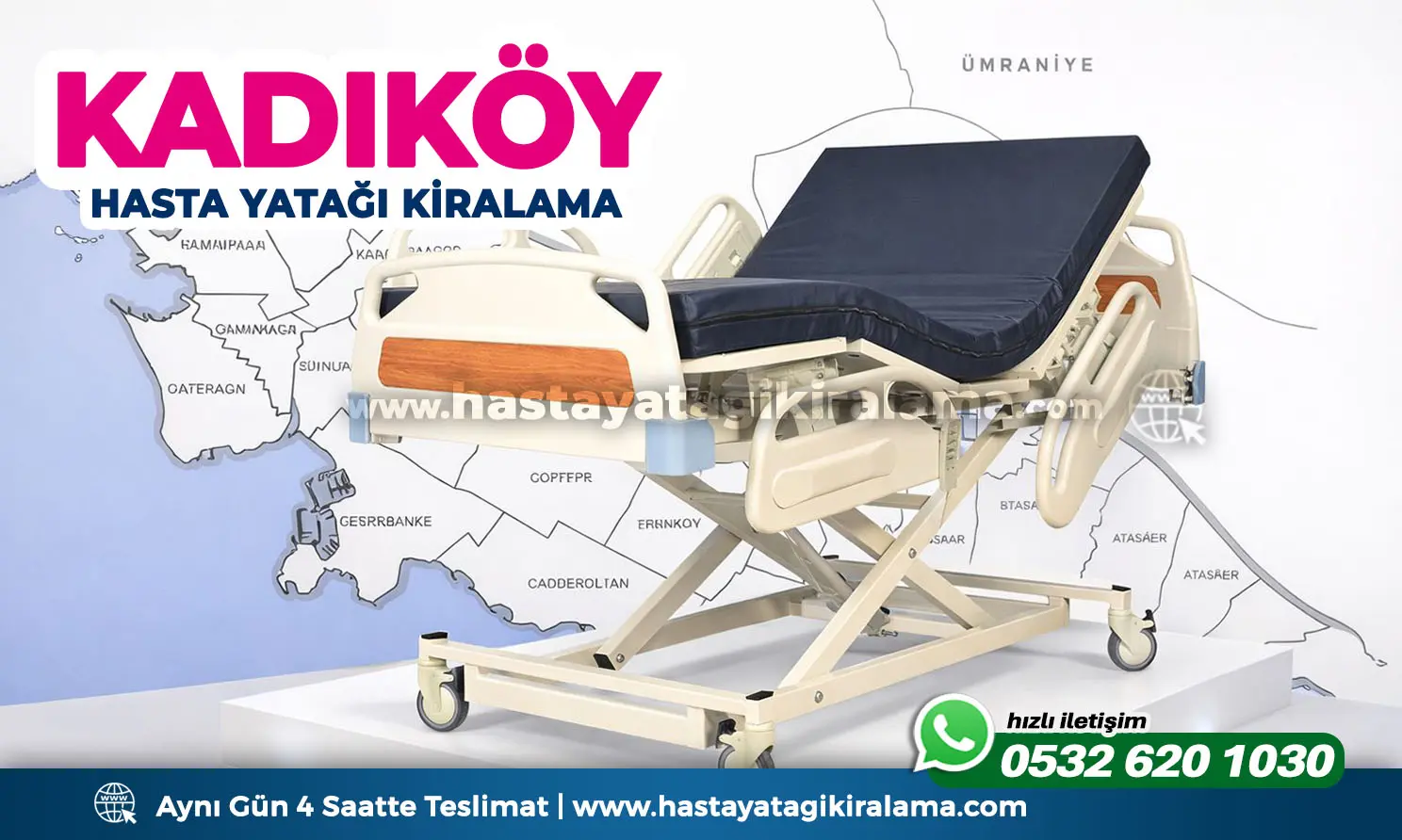 HASTA YATAĞI KİRALAMA KADIKÖY | Aynı Gün 4 Saatte Teslimat
