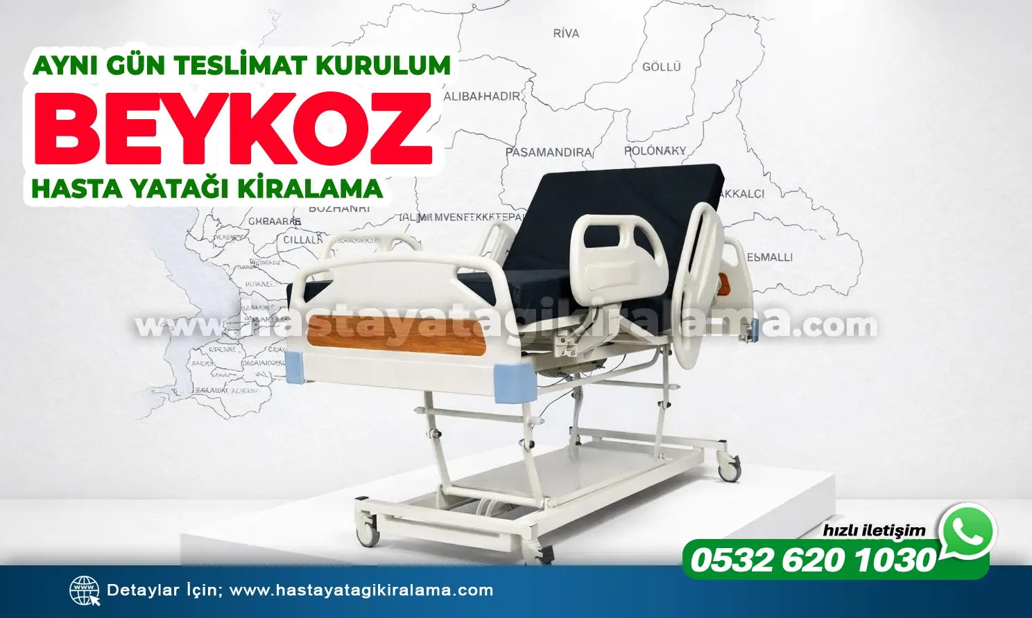 HASTA YATAĞI KİRALAMA BEYKOZ | Aynı Gün Teslimat Kurulum