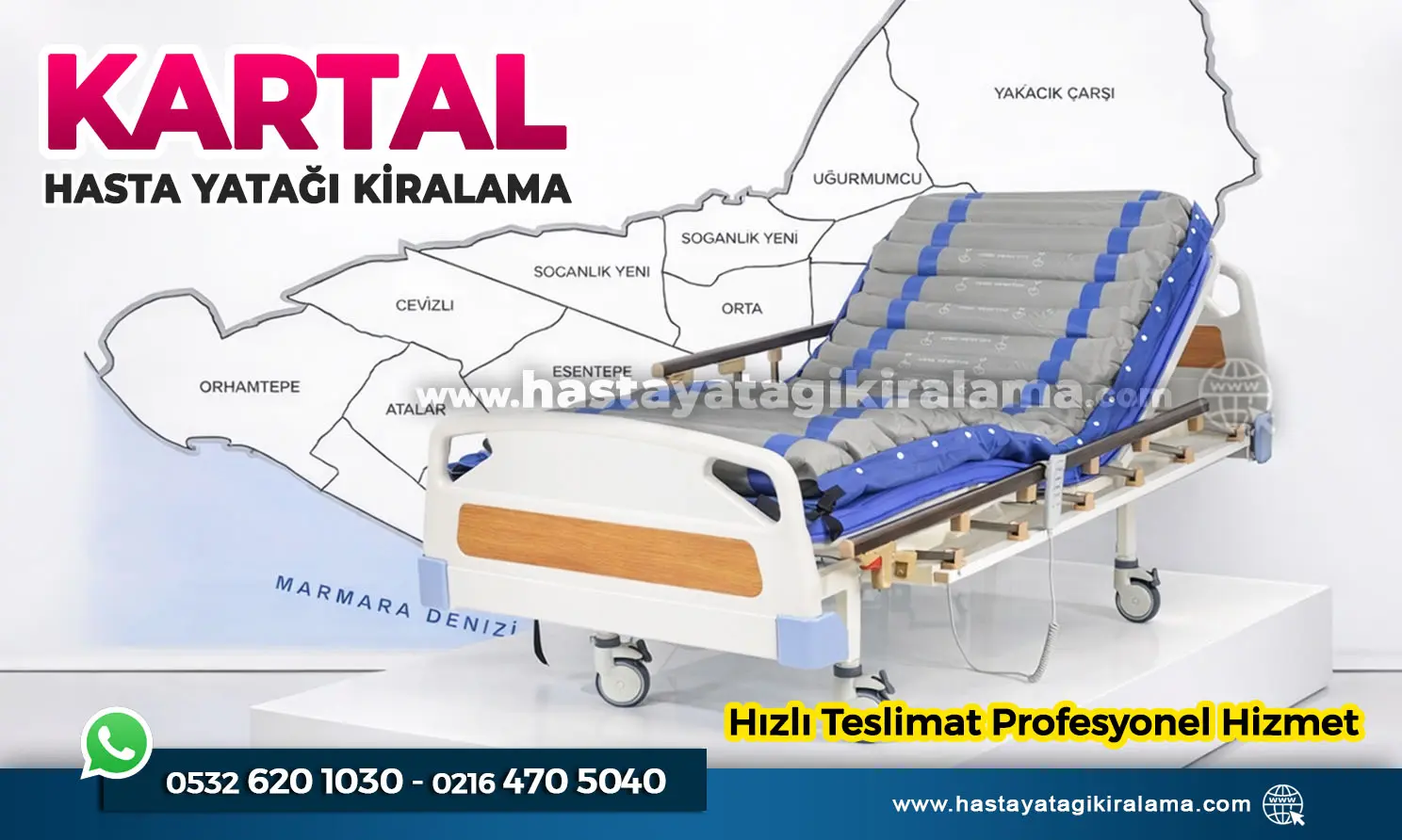 HASTA YATAĞI KİRALAMA KARTAL | Hızlı Teslimat, Profesyonel Hizmet 